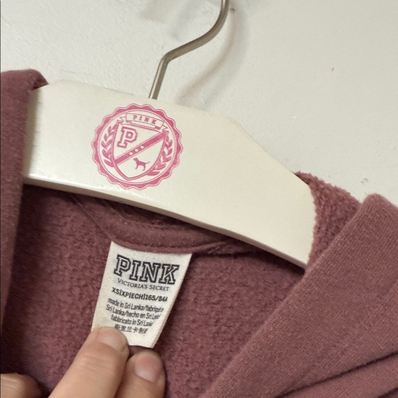PINK Victoria's Secret Maroon Zip-Up Hoodie - Picture 2 of 4